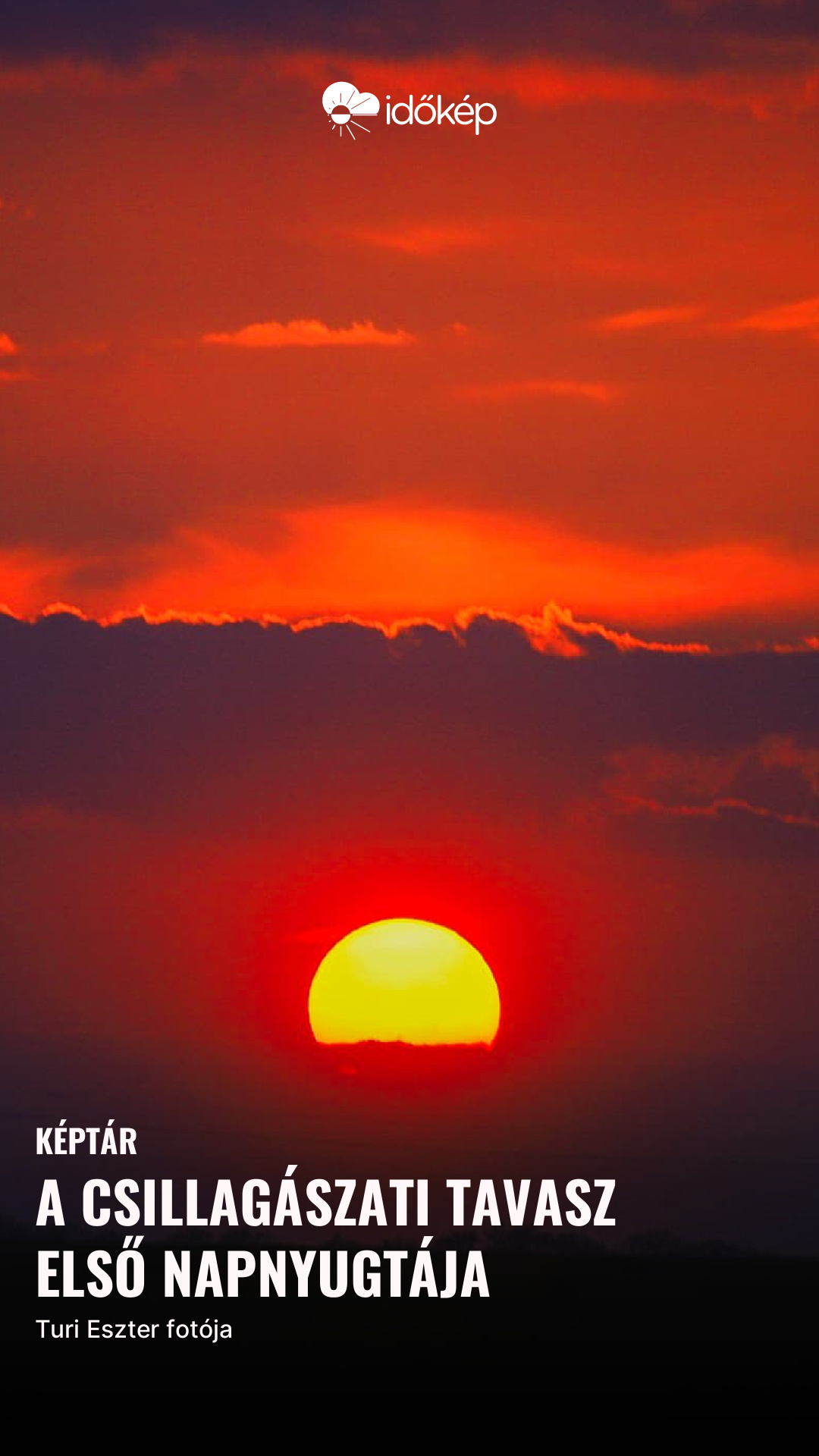 A csillagászati tavasz első napnyugtája