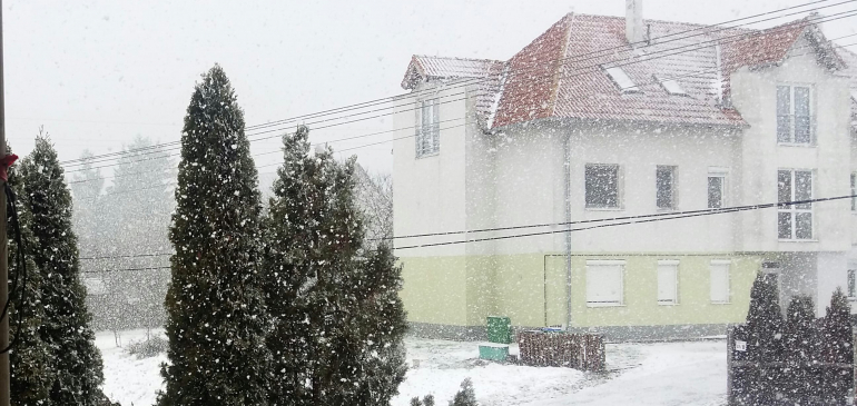 Egymást érték a hózáporok a Bakonyban