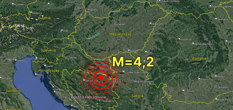 Komlón is érezték a bosznia-hercegovinai földrengést