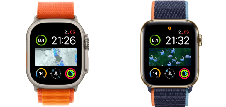 Radarkép az Apple Watch számlapon