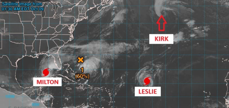 3 hurrikán pörgött egyszerre