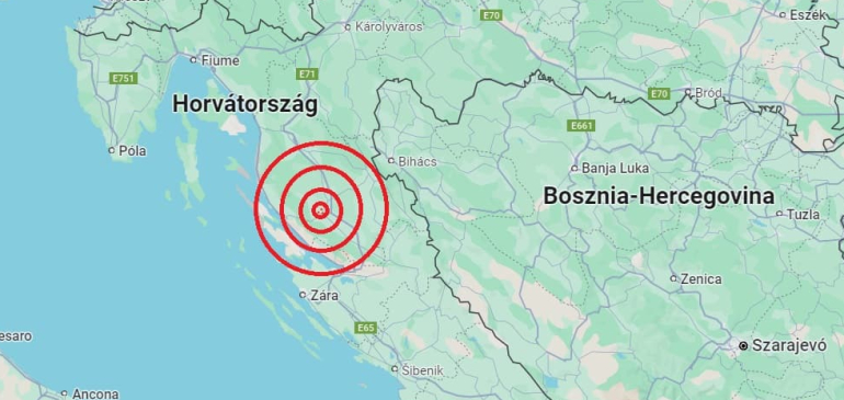 4,9-es földrengés rázta meg Horvátországot