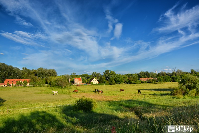 Tájkép cirrusokkal
