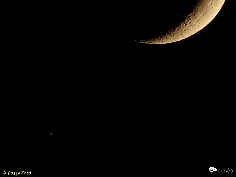 A Hold és a Szaturnusz együttállása ma este.