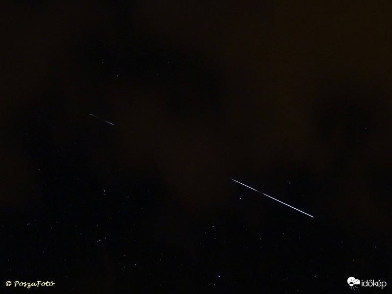 A Nemzetközi Űrállomás(ISS) a felhők között ma este