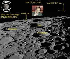 Hédervári kráter. Kedvező volt a libráció a kráter észleléséhez.  Több információ blog oldalamon olvasható. https://amatorcsillagaszat.blogspot.com/2020/07/hedervari-csillagvizsgalo-latogatasa.html