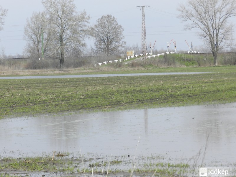 Ceglédi belvíz 2013.04.01. Külső Budai út.