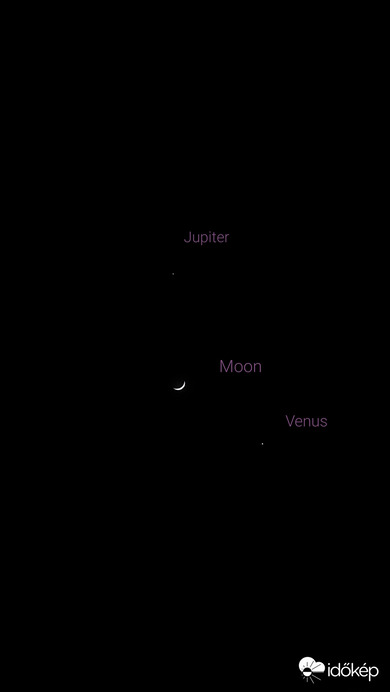 Jupiter Hold Vénusz randevú