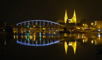 A Belvárosi híd fényei Szegeden... 