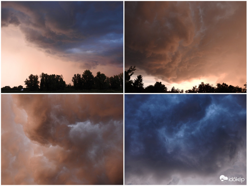 Látványos felhőkkel érkezett a vihar