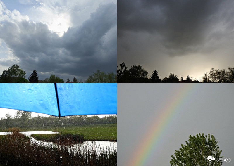 Kiadós záporok, pár dörgés, majd szivárvány :)