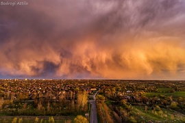 Hózáporok színezte naplemente