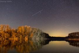 A Nemzetközi Űrállomás az Androméda-galaxissal együttállásban