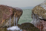 Jégcsapok a Balaton parton