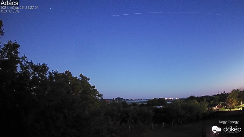 Adácsi kamerakép a műholdindítással