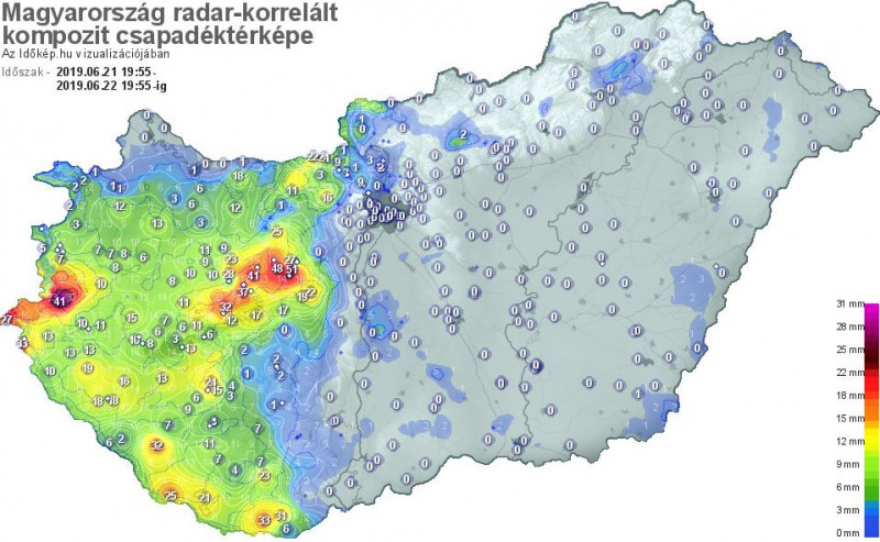 Csapadék 20190622