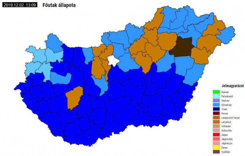 Főutak állapota 20191202