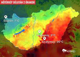 Időjárási grafikonok, térképek