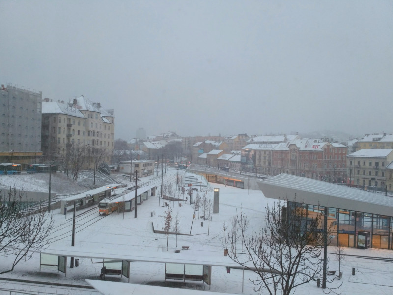 Moszkva tér reggel