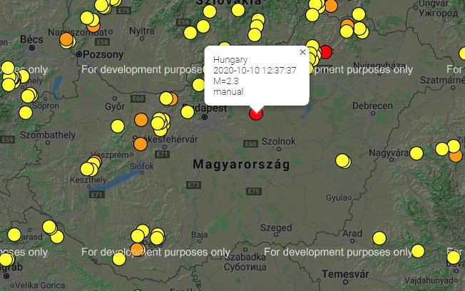 Földrengés Nagykáta közelében