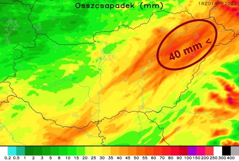 Várható csapadékösszeg