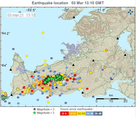 Reykjanes, földrengések