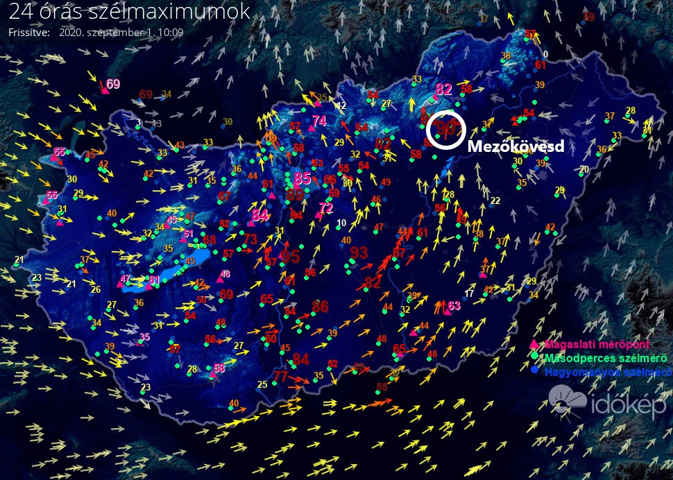 Szélmax térkép 20200901