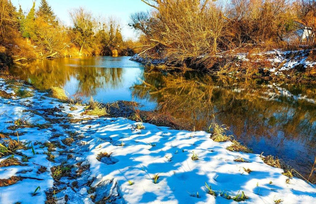 A Rába téli napsütésben. Ma délután  