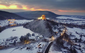 Téli hangulat a cseszneki várnál 