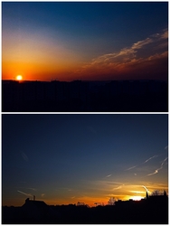 Tegnapi napnyugta és a mai napkelte látványa 