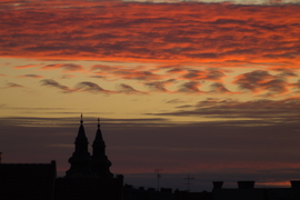 Kevin-Helmholtz felhők hajnalban