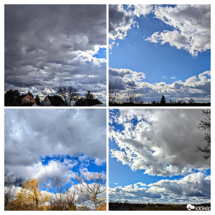 Polgárdi, mai felhők a viharos szélben