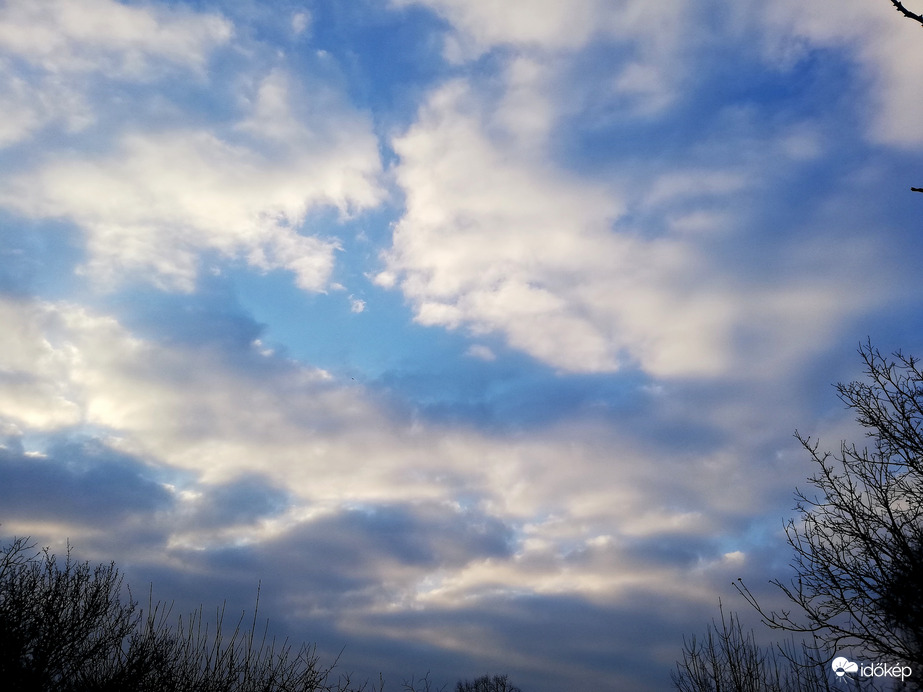 Polgárdi, nem teljesen zárt felhőtakaró
