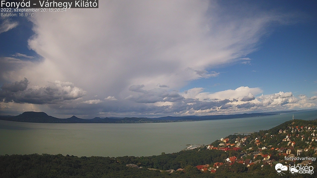 Thunderstorm over lake