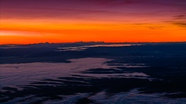 Vörös horizont és az Alpok sziluettje