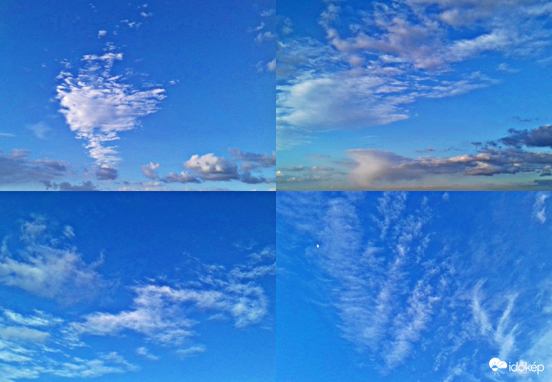 Változatos felhőformációk