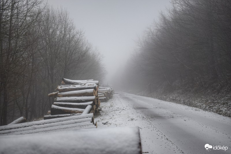 2017.02.06 A Kőszegi-hegységben 700 méteren már havazik