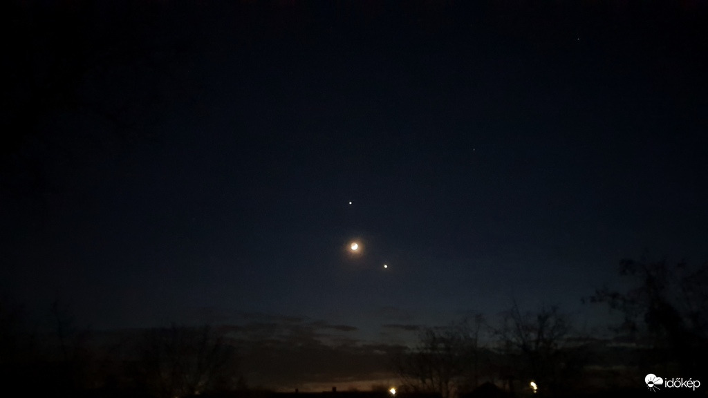 Jupiter, Hold, Vénusz