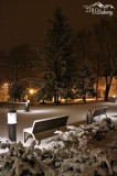 Éjszakai hóesés a Bakony fővárosában.