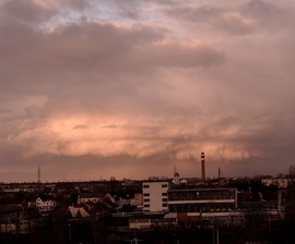 Hózápor a naplementében