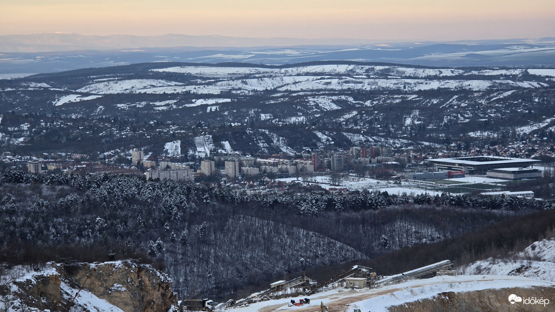 Miskolc egy része téli szemmel