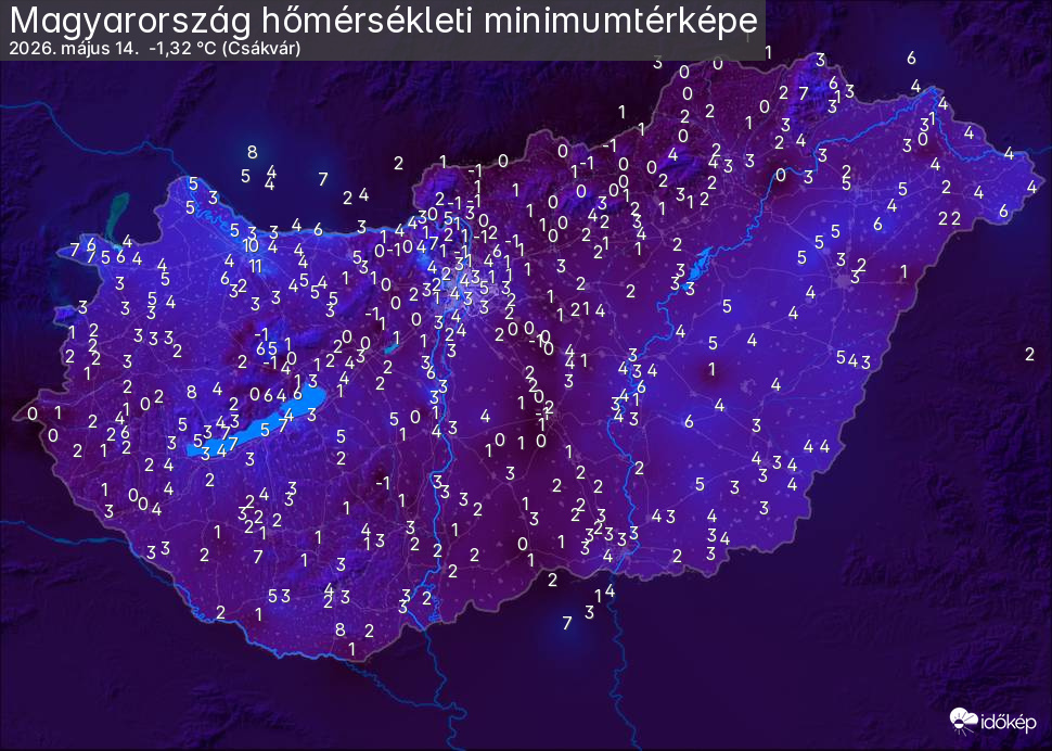 Időjárási grafikonok, térképek
