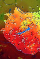Időjárási grafikonok, térképek