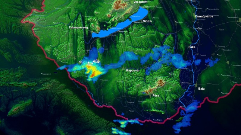 Januári zivatar délnyugaton