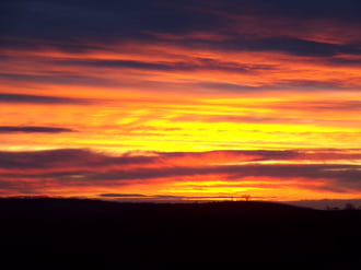 2025 utolsó napkeltéje Noszvajról