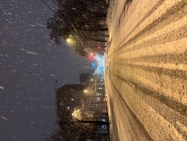 Budapesti éjszakai hóesés