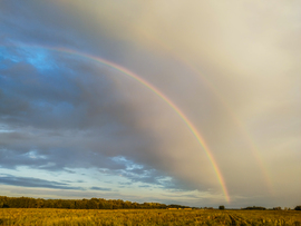 Naplemente szivárvánnyal megspékelve