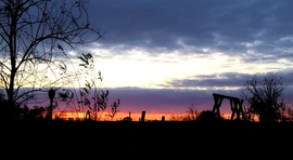 Lángoló naplemente. 