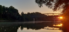 Algyői napkelte a Tiszán