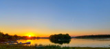 Őszi naplemente a Tisza-tó partján 
